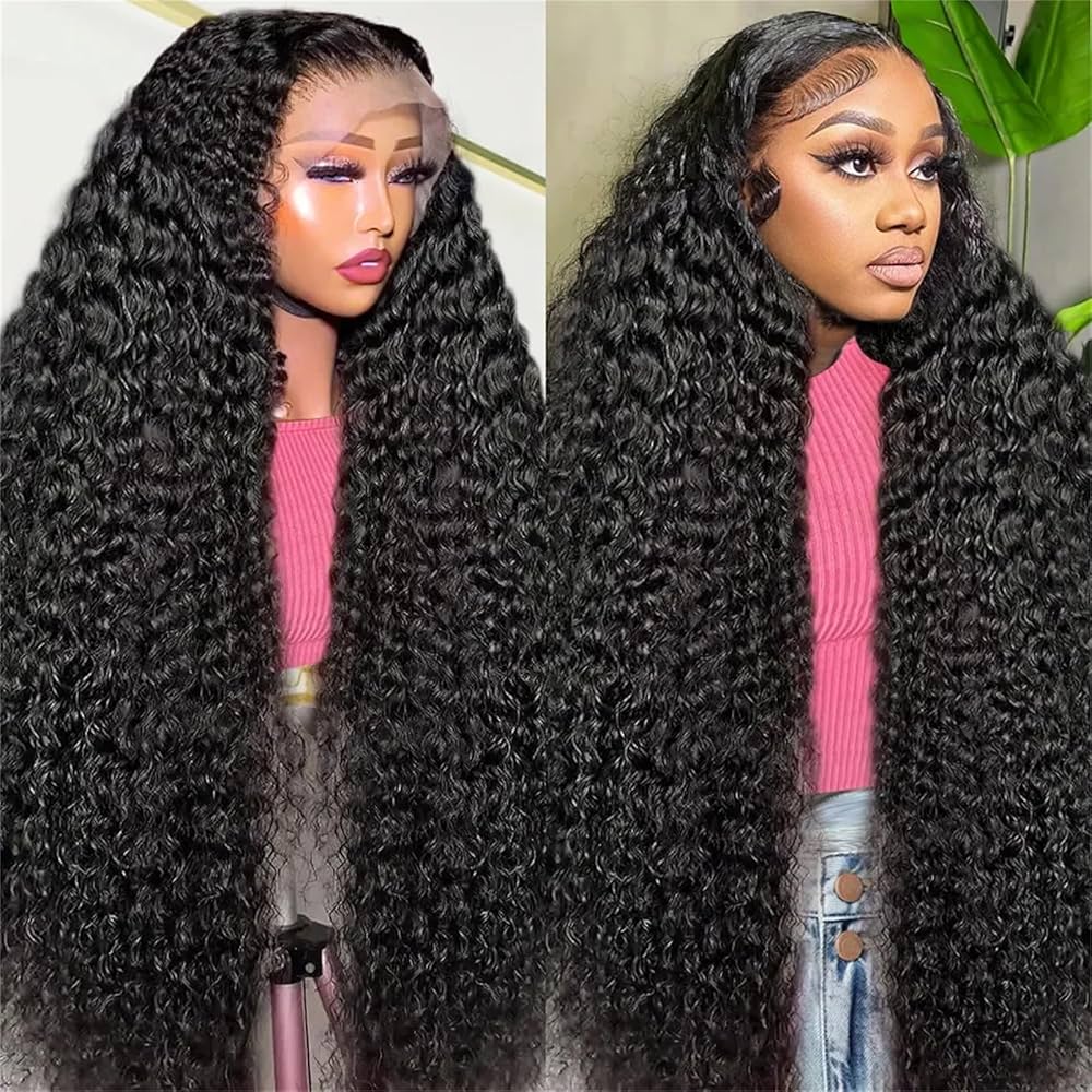 30 inches pixie curl 13x4 Fronntal wig {black}